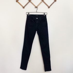 J Brand Super Skinny Jeans Black Leopard Size 26